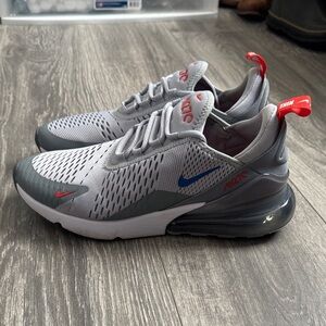Nike Air Max 270 Men's Gray Red Blue Sneakers